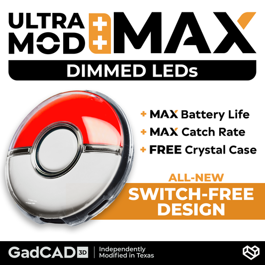 Ultra Mod: MAX (Dimmed LEDs) | [NEW] Switch-Free Modified "Pokémon Go Plus +" Auto-Catcher and Sleep Tracker