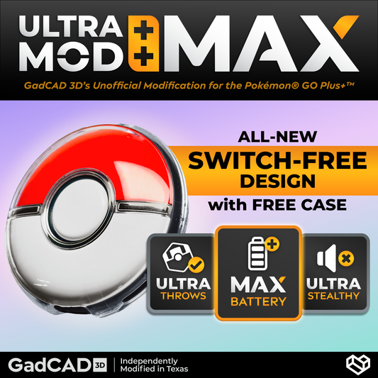 Ultra Mod: MAX | Modified Pokémon GO Plus+ (Dim LEDs)